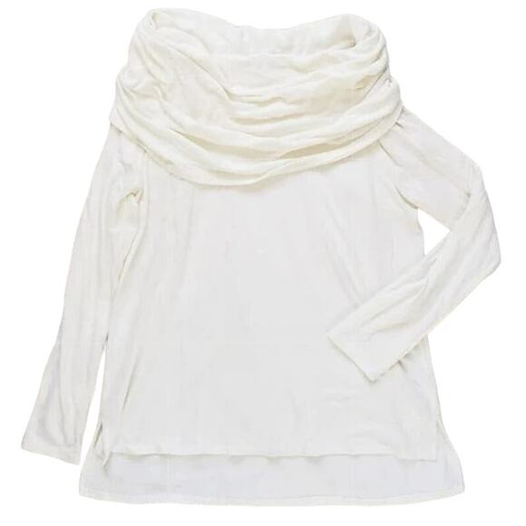 Gibson Look Cowl/Off Shoulder Pullover Top Sz XL/Extra Large in Ivory NWT - Picture 2 of 7